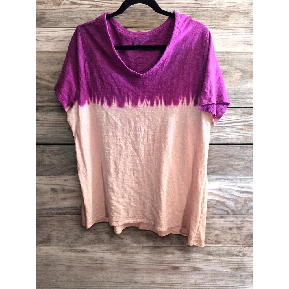 Lane Bryant T Shirt Plus Size 18/20 18 20 Tie Dye Tee Top Purple Pink Boho Beach